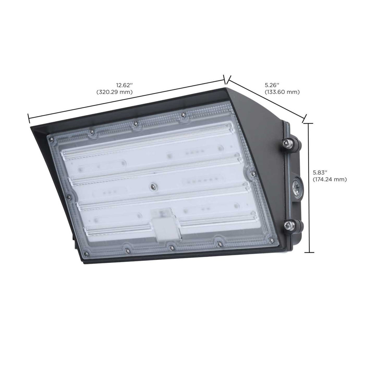 Satco|Nuvo 65-942 Selectable Semi Cutoff LED Wall Pack, 80W/60W/45W, 3K/4K/5K, 120-277V, Photocell, Bronze