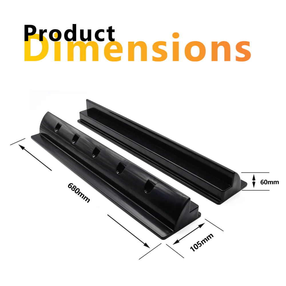 Exotronic 680mm Black Long ABS Solar Bracket Pair
