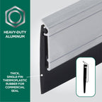 Aluminum and Thermoplastic Rubber Commercial Screw-on Door Sweep