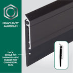 Aluminum and Thermoplastic Rubber Commercial Screw-on Door Sweep