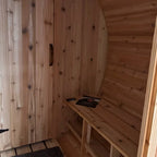 6 Person + Changing Room Cedar Barrel Sauna | 6′ x 12′