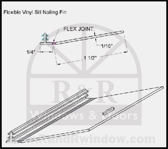 692 - Folding Nailing Fin Sill -Sold Individually