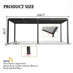 8640E Louver Pergola 10x19FT