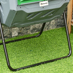 Tumbling Compost Bin Outdoor 360 Degrees Dual Chamber Rotating Composter 43 Gallon, Light Gray