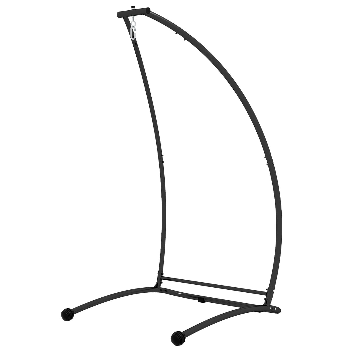 C-Shape Hammock Chair Stand, 330 LBS Capacity, Black