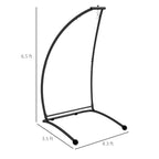 C-Shape Hammock Chair Stand, 330 LBS Capacity, Black