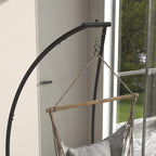 C-Shape Hammock Chair Stand, 330 LBS Capacity, Black