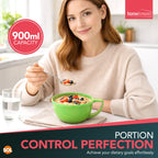 Microwavable Containers with Vented Lids 900ml | Soup Mugs | 4 Pack