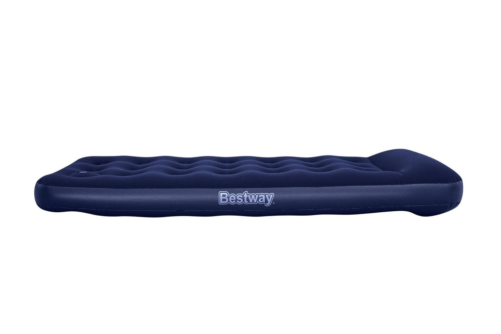 Single Flocked Airbed with Built-In Pillow