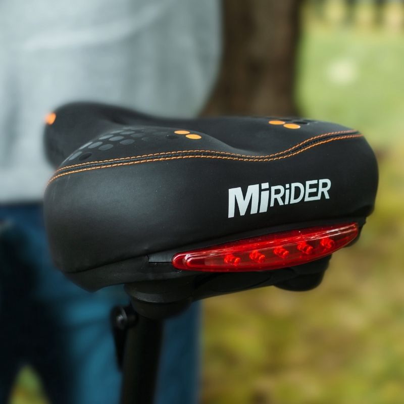 MiRIDER One Comfort Gel Saddle with Rear Light