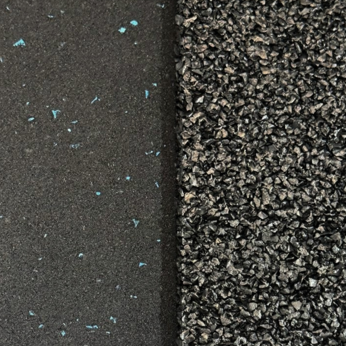 Commercial Premium Rubber Gym Flooring -  Black/Blue Flecks 1m x 1m x 15mm