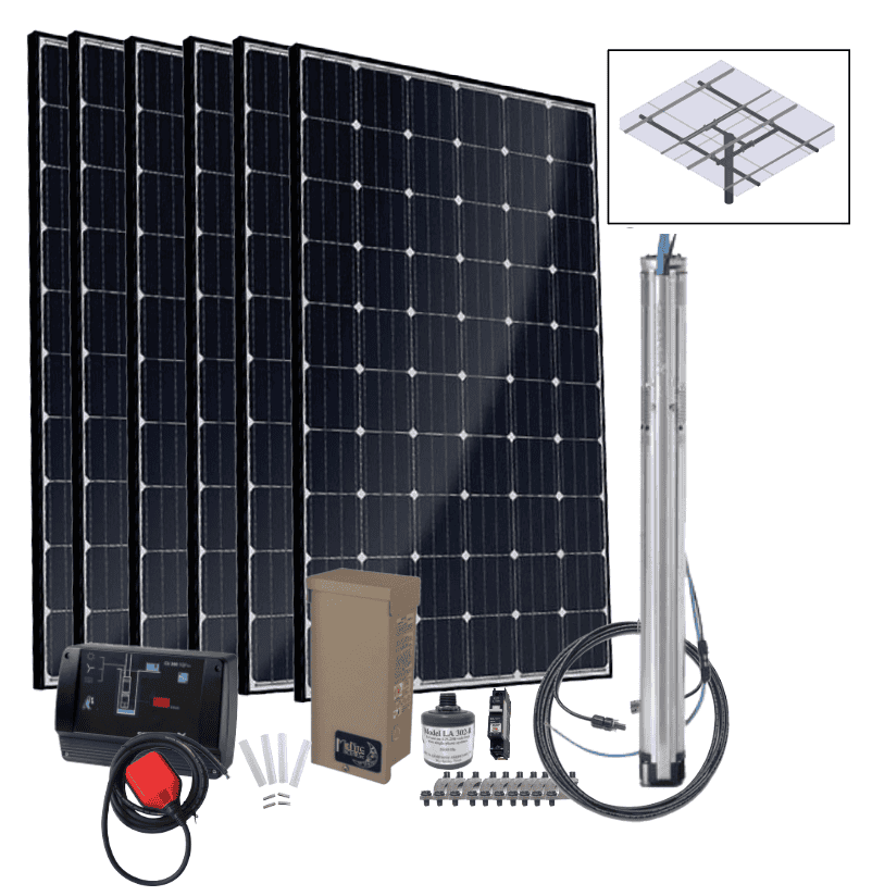 Grundfos SQFlex Pre-designed Solar Water Pumping Kit Using a Selection of Pump Models