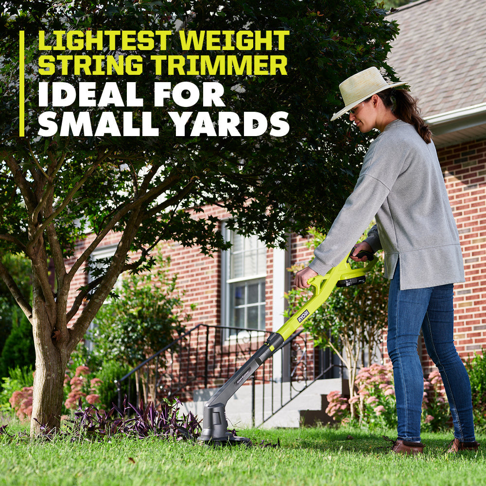 Open Box -  RYOBI ONE+ 18V 10 in. Cordless Battery String Trimmer/Edger with 2.0 Ah Battery and Charger