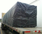 6' DROP X 8' W X 27' L 14 OZ BLACK 3 ROWS OF DRINGS