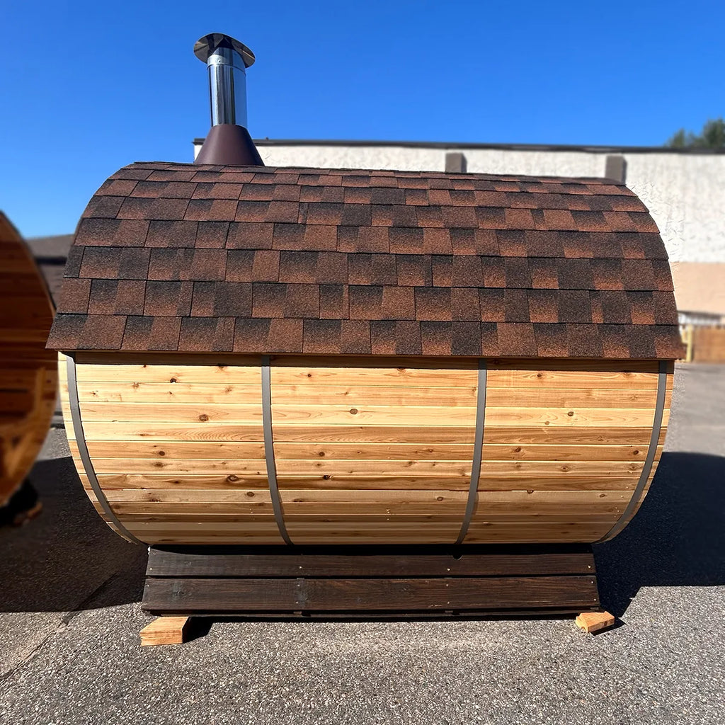 8 Person Cedar Barrel Sauna  | 7′ x 6′