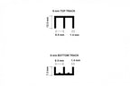 Vivarium Glass Runners Track Double Channel 4 MM 6 MM x 610 MM 910 MM & 2440 MM Length Top & Bottom