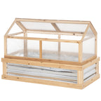 NookGrow Extend Garden Bed with Greenhouse, 48" x 24" x 32", Natural