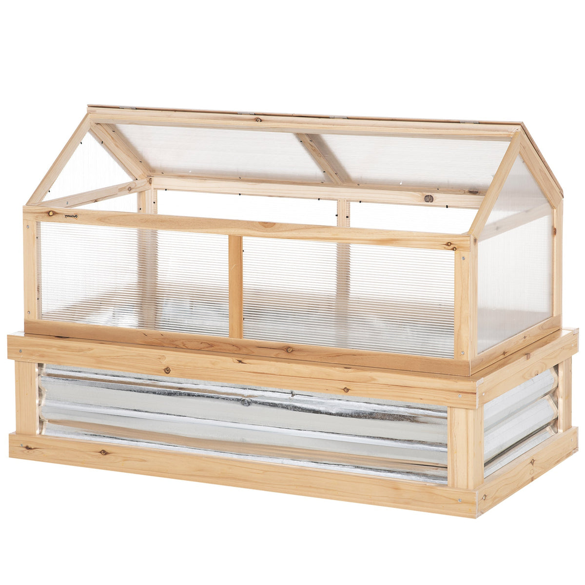 NookGrow Extend Garden Bed with Greenhouse, 48" x 24" x 32", Natural