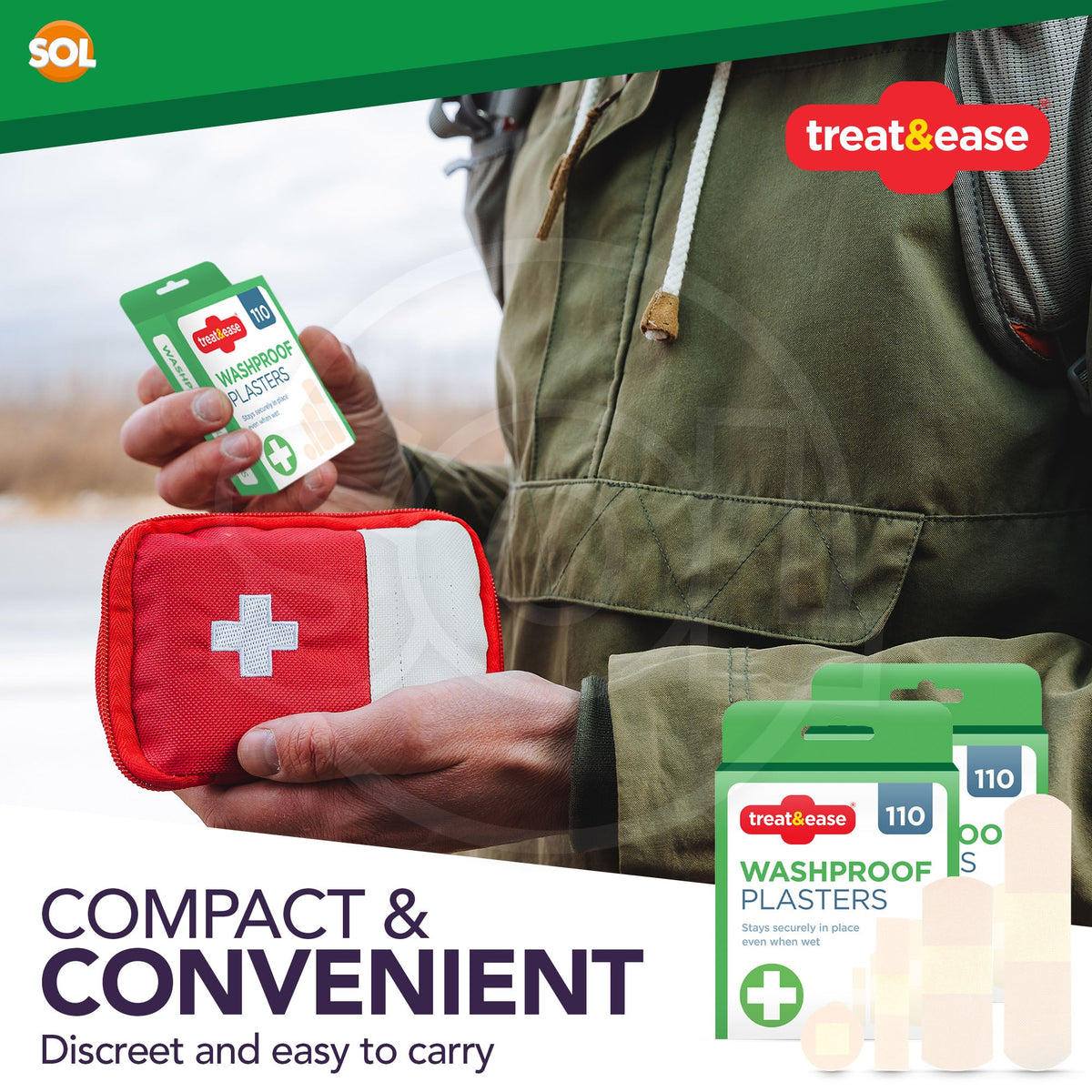Waterproof Washproof Plasters | Assorted First Aid Strips for Kids & Adults | 110 Pack