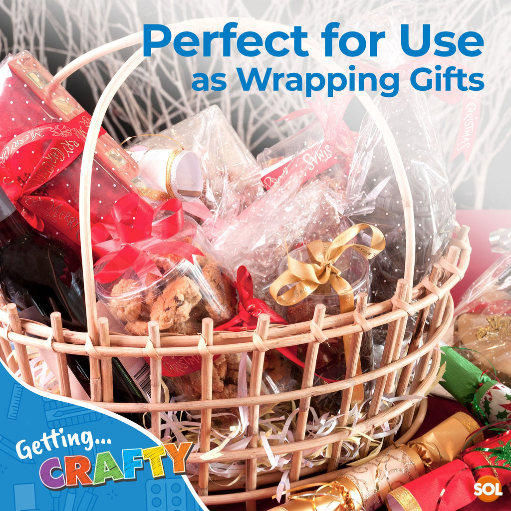 Clear Cellophane Wrap 50x70cm | Hampers Flower Gift Plastic | 300 Pack