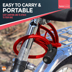 Bike Lock Cable with Keys 650mm | Steel Bicycle Security | 2 Pack