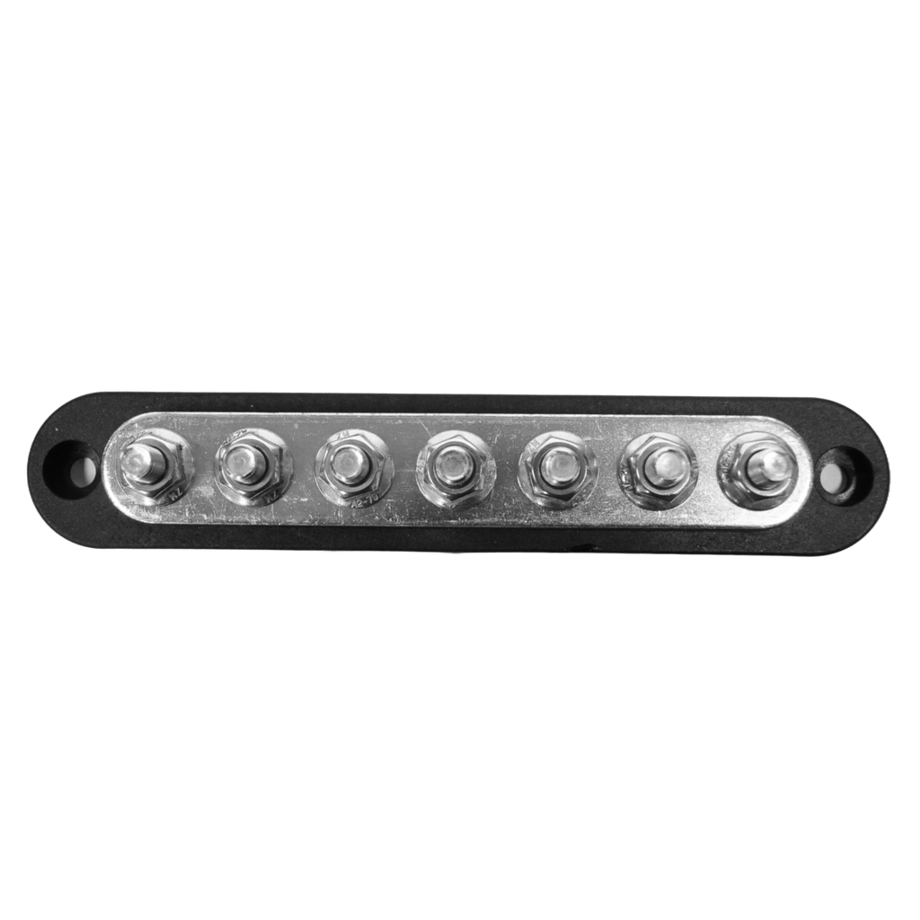 Exotronic 150A Black 7x M6 Stud Busbar with Cover