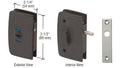 CRL Glass Swinging Door Lock with Indicator for 5/16" to 1/2" Glass