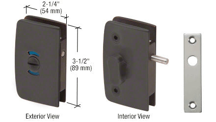 CRL Glass Swinging Door Lock with Indicator for 5/16" to 1/2" Glass