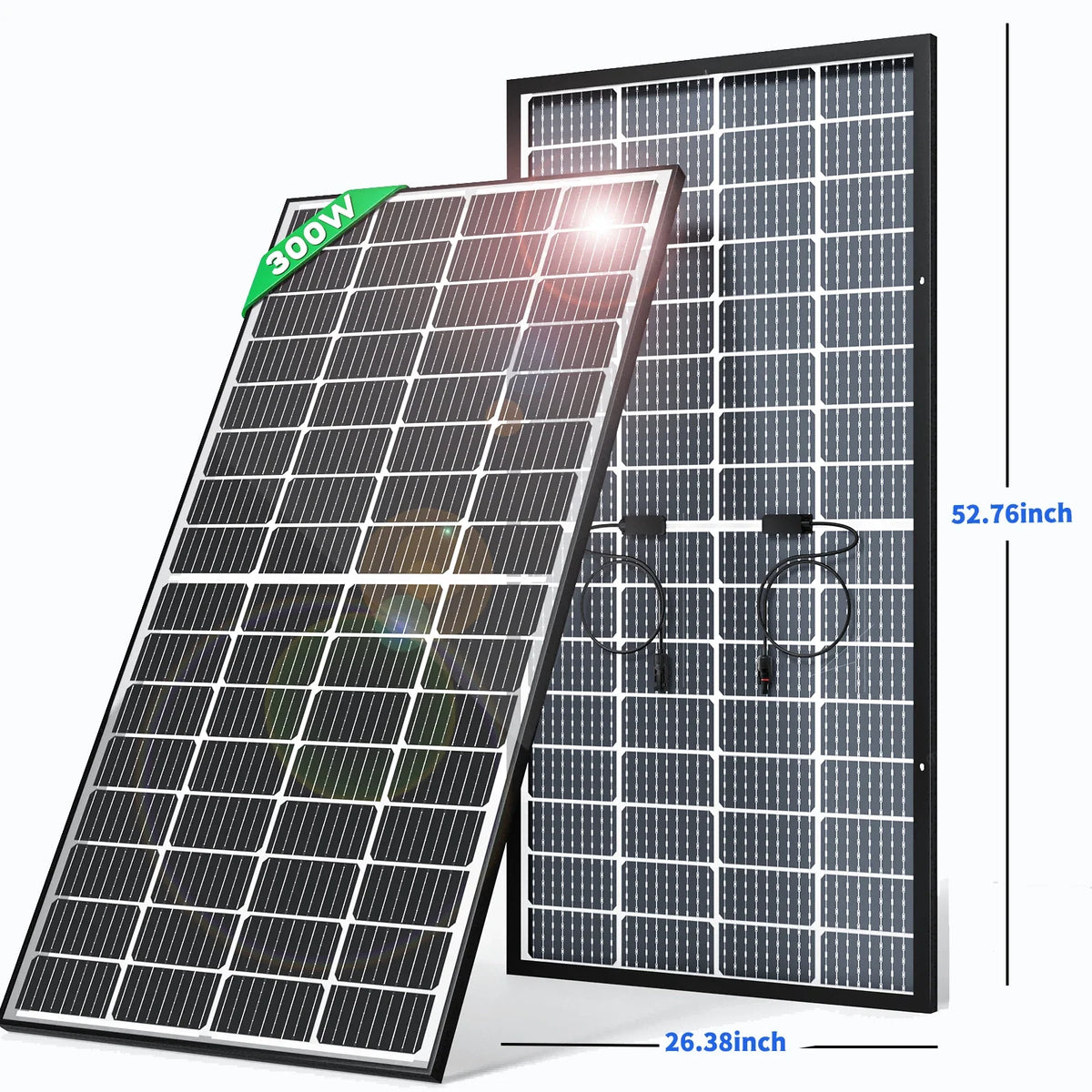 4 Pack 700W 12V Bifacial Monocrystalline Fixed Solar Panels – 2800W Bundle