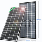 2 Pack 700W 12V Bifacial Monocrystalline Fixed Solar Panels – 1400W Bundle