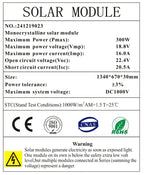 700W 12V Bifacial Monocrystalline Fixed Solar Panel – Caravan RV Off-Grid