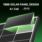 700W 12V Bifacial Monocrystalline Fixed Solar Panel – Caravan RV Off-Grid