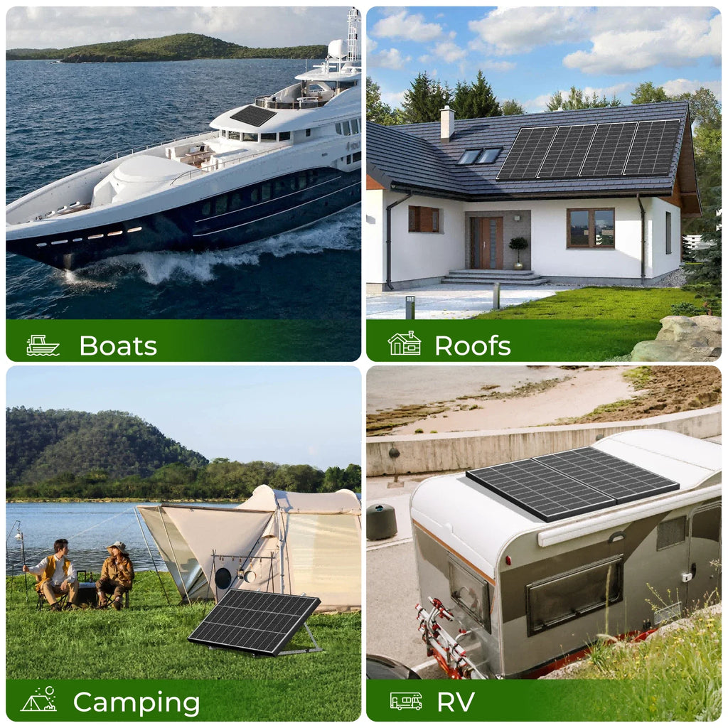 700W 12V Bifacial Monocrystalline Fixed Solar Panel – Caravan RV Off-Grid