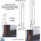 708 - H3  (Concealed Jamb Liner) DH Tilt Pivot Pin