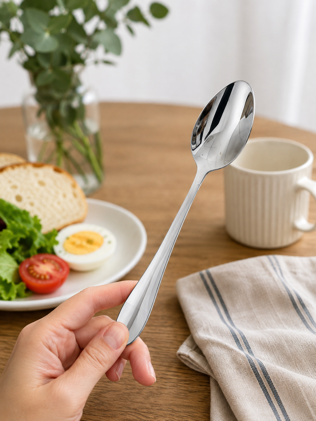 12PK Stainless Steel Dinner Spoons 20cm Cutlery Tablespoons Kitchen Dining Set