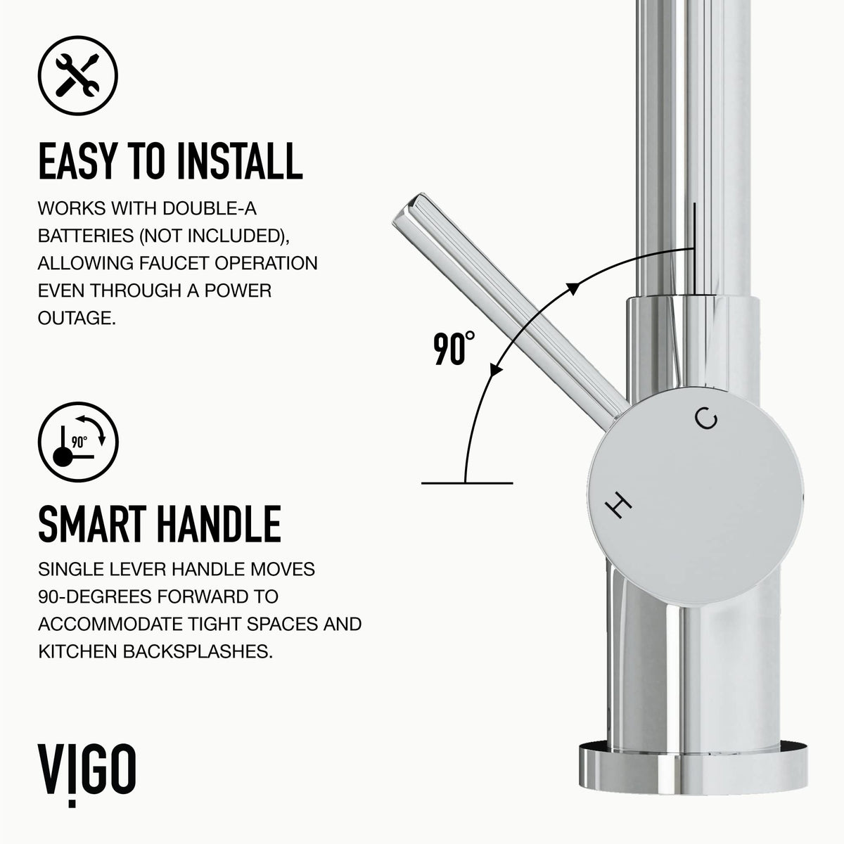 Open Box - Vigo VG02008MBS - Kitchen Faucet