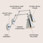 Open Box - JONATHAN Y Lighting JYL7460A-SET2 - Wall Sconces Indoor Lighting