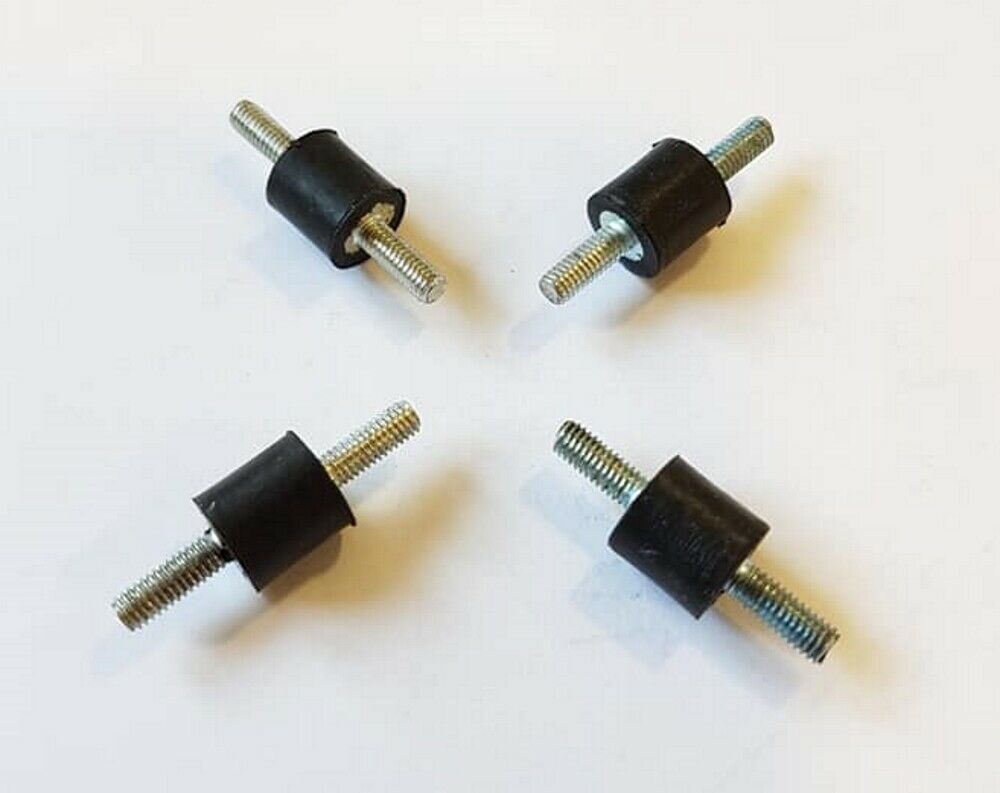 M3 Anti-Vibration Rubber Mounts Male-Male – 8mm x 8mm Bobbin Mounts (Pack of 4, 40 Shore)