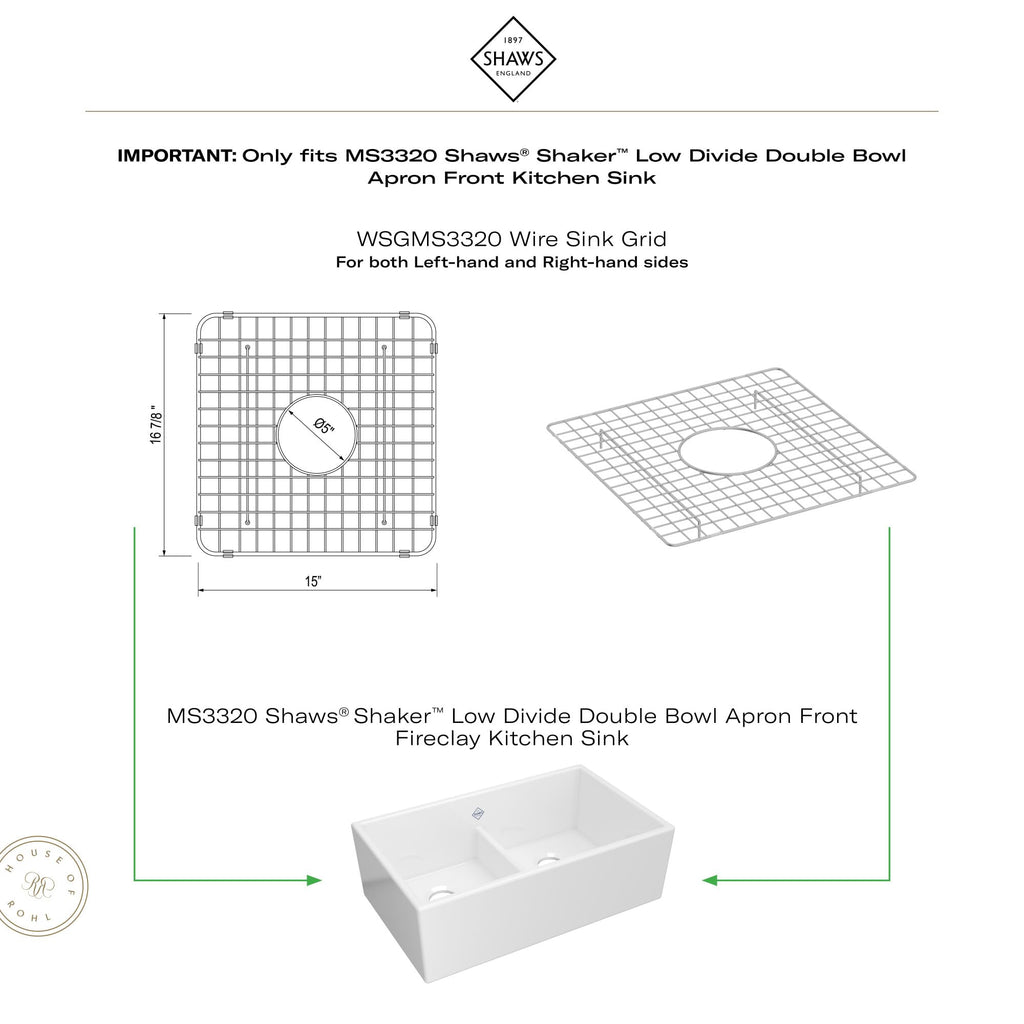 Open Box - Shaws WSGMS3320SS - Kitchen Sink Accessories Sink Accessories and Parts