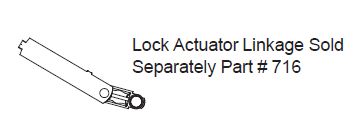716 - Tie Bar Lock Actuator Linkage For Awning and Casement