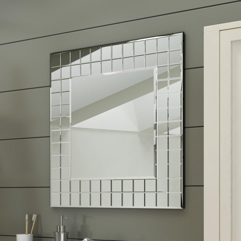 Milan Frameless Designer Non Illumonated Mirror - 600mm x 600mm