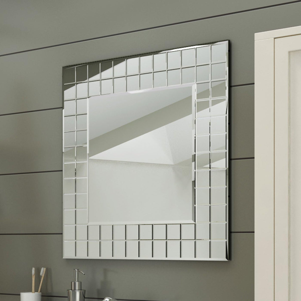 Milan Frameless Designer Non Illumonated Mirror - 600mm x 600mm