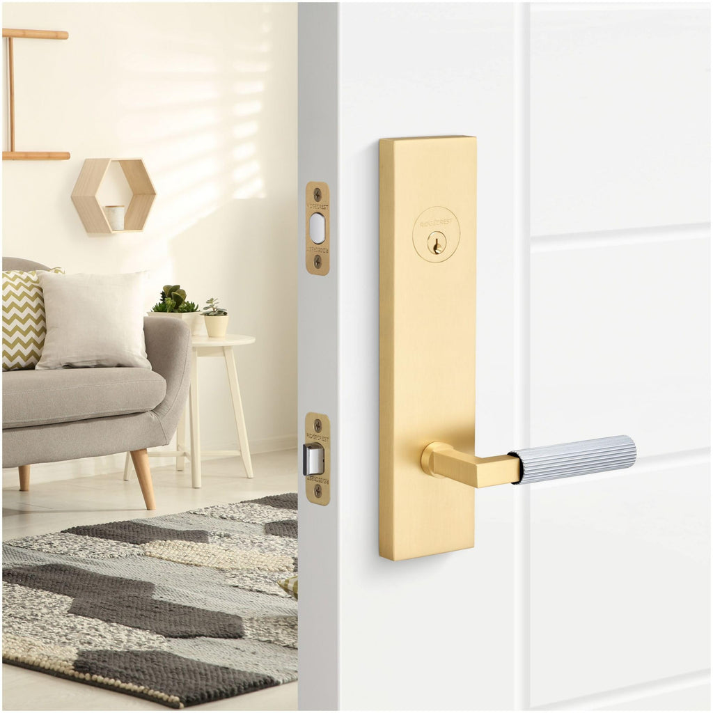 Open Box - Sure-Loc LV307 SB-GRIP SKN SB - Door Lever Combo Packs Door Hardware