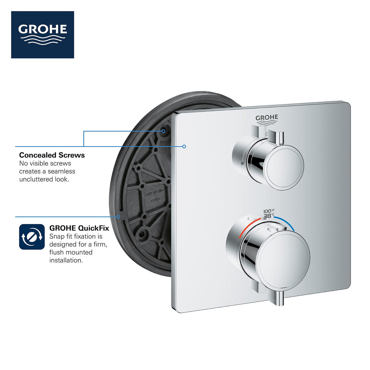 Open Box - Grohe 24110A00 - Valve Trim Only Showers