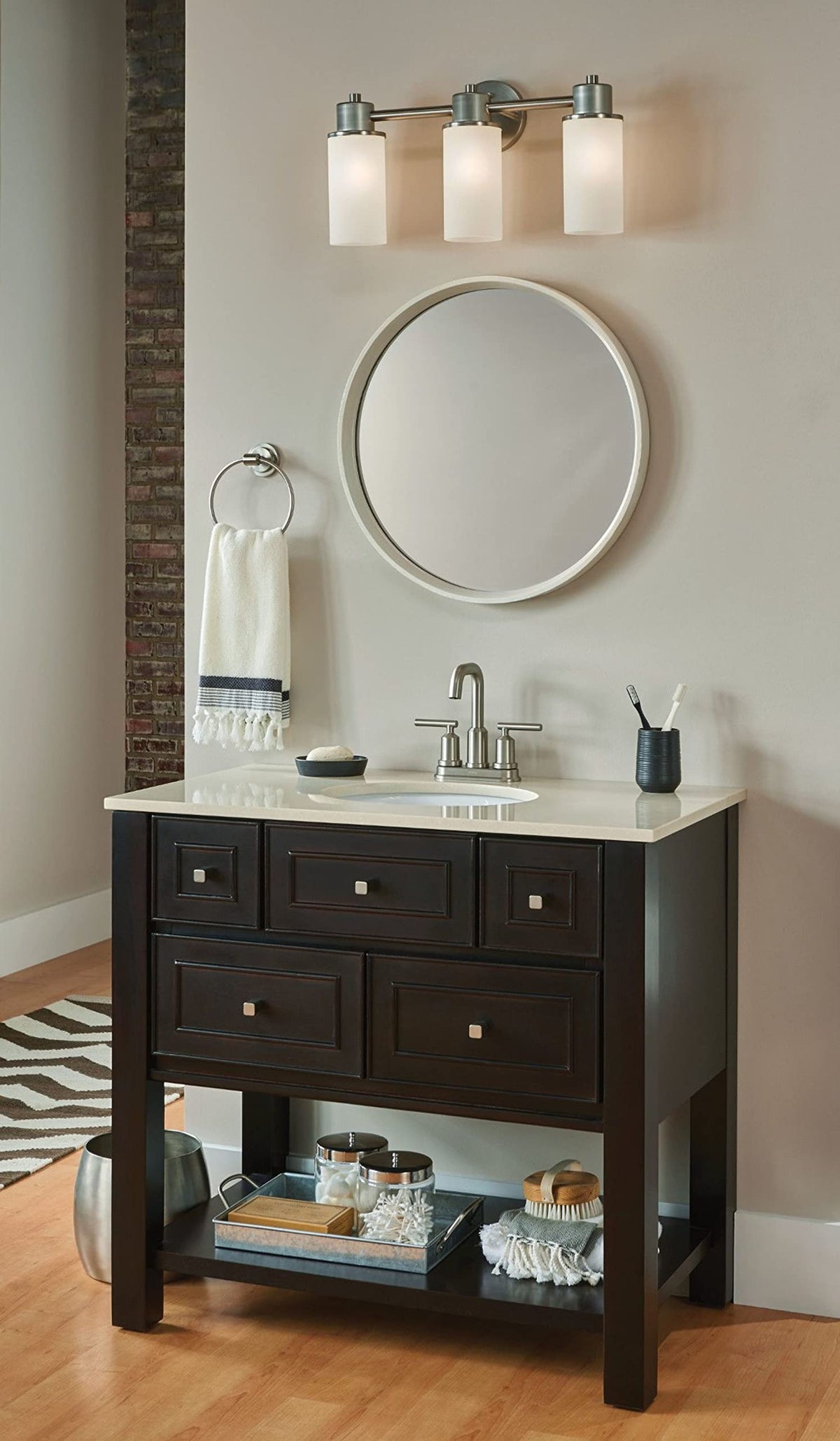 Open Box - Moen CSIDN0763BN 20.96" Wide 3 Vanity Lights from the Iso Collection