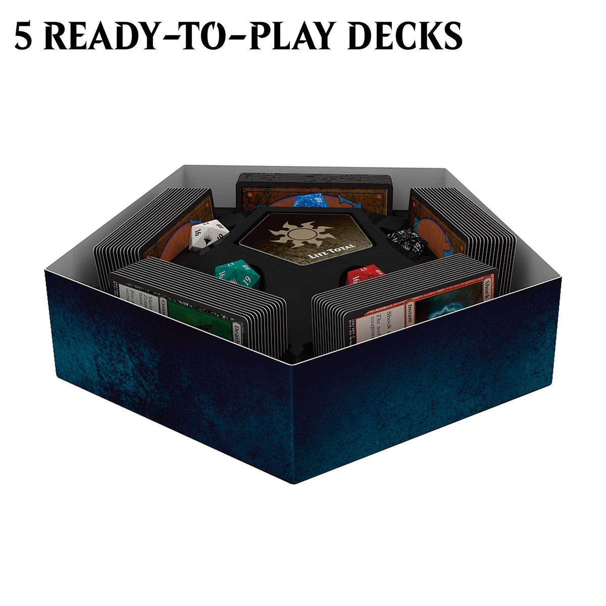Magic: The Gathering Magic Game Night | Card Game for 2-5 Players | 5 Decks | 5 Dice | Accessories