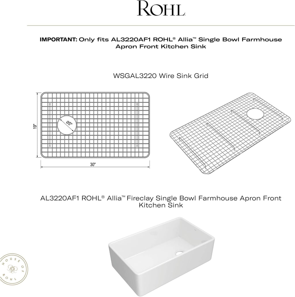 Open Box - Rohl WSGAL3220BS - Kitchen Sink Accessories Sink Accessories and Parts