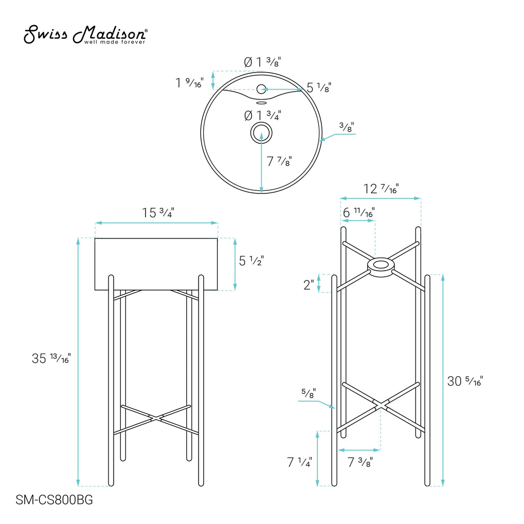 Open Box - Swiss Madison SM-CS800BG - Bathroom Sinks Sinks