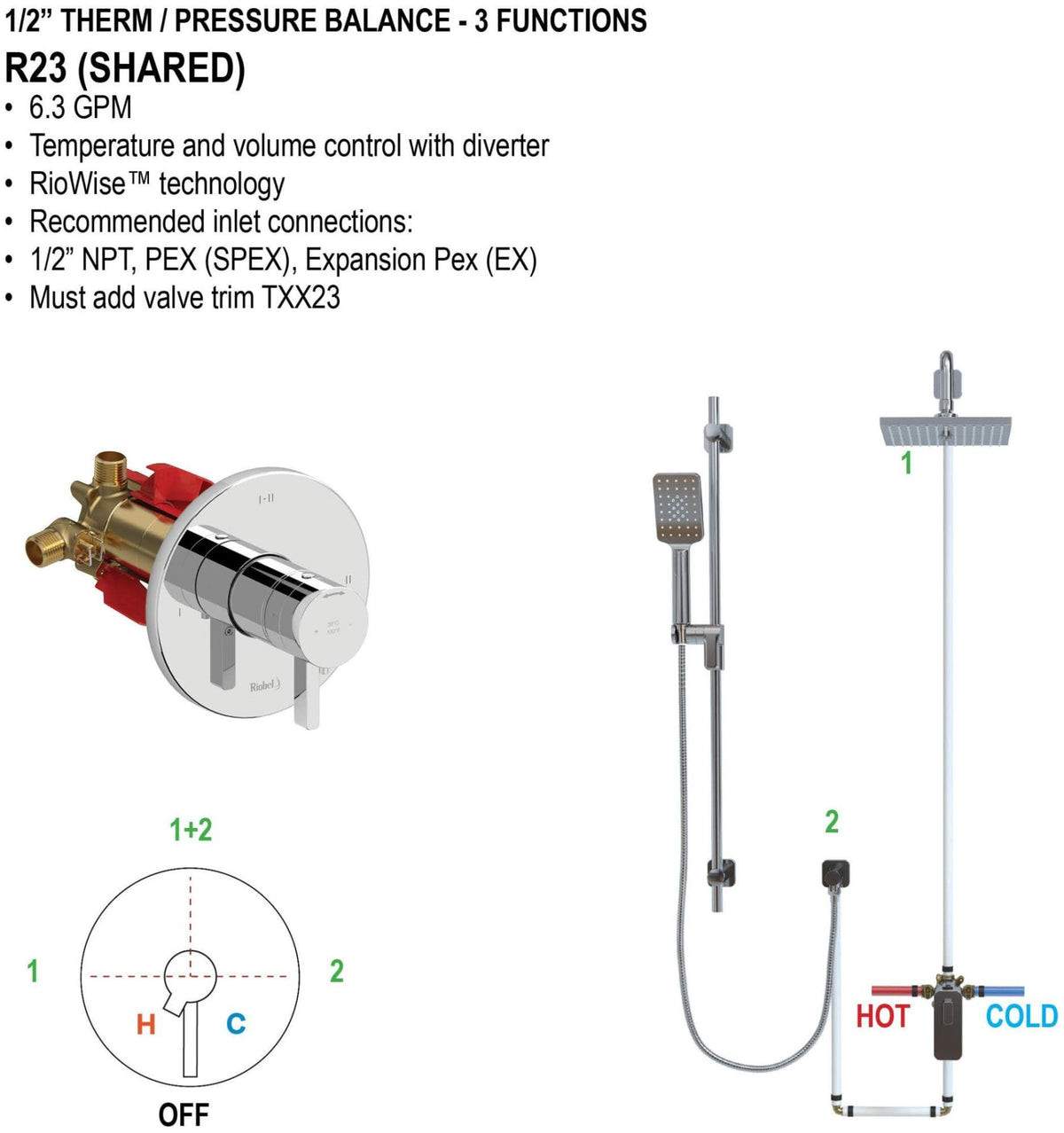 Open Box - Rohl TTE23W1LMAG - Valve Trim Only Showers