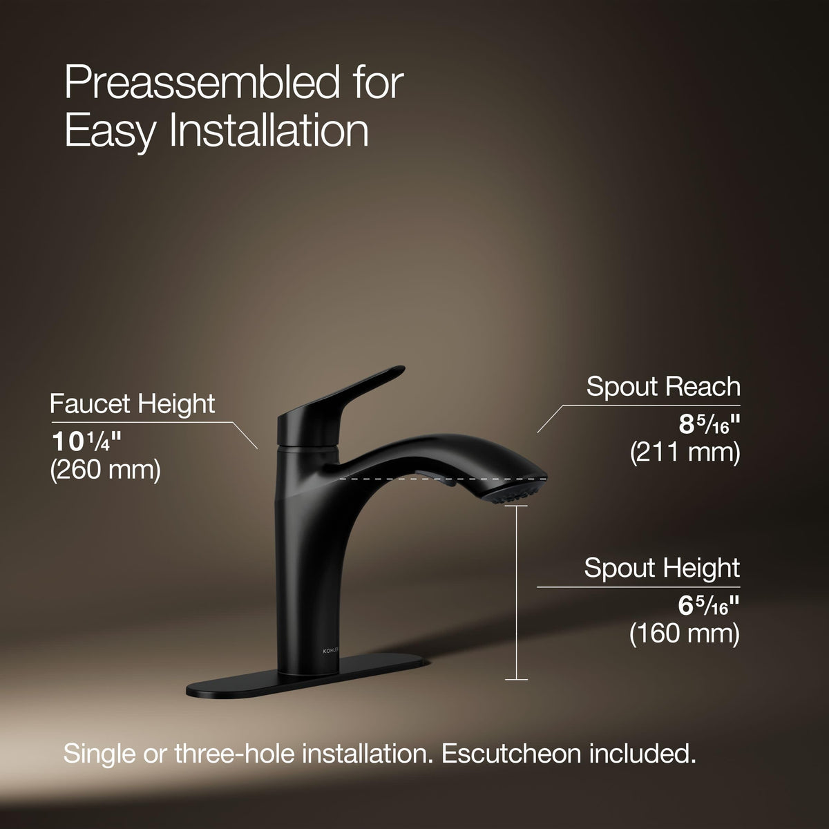 Open Box - Kohler K-30468-BL - Kitchen Faucet
